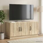 vidaXL TV skrinka Dub sonoma 99 x 34,5 x 47 cm Kompozitné drevo – Obrázok 4