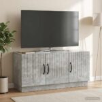 vidaXL TV skrinka Betónovo sivá 99 x 34,5 x 47 cm Kompozitné drevo