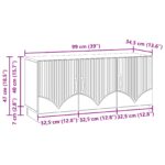 vidaXL TV skrinka Dymový dub 99 x 34,5 x 47 cm Kompozitné drevo – Obrázok 11