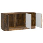 vidaXL TV skrinka Dymový dub 99 x 34,5 x 47 cm Kompozitné drevo – Obrázok 5