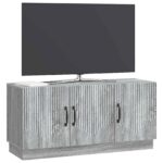 vidaXL TV skrinka Sivá sonoma 99 x 34,5 x 47 cm Kompozitné drevo – Obrázok 3