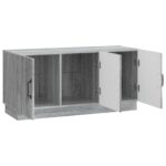 vidaXL TV skrinka Sivá sonoma 99 x 34,5 x 47 cm Kompozitné drevo – Obrázok 5