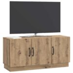 vidaXL TV skrinka Dub artisan 99 x 34,5 x 47 cm Kompozitné drevo – Obrázok 3
