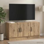 vidaXL TV skrinka Dub artisan 99 x 34,5 x 47 cm Kompozitné drevo – Obrázok 4