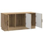 vidaXL TV skrinka Dub artisan 99 x 34,5 x 47 cm Kompozitné drevo – Obrázok 5