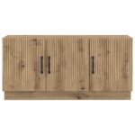 vidaXL TV skrinka Dub artisan 99 x 34,5 x 47 cm Kompozitné drevo – Obrázok 6