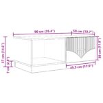 vidaXL Konferenčný stolík Čierna 90 x 50 x 37 cm Kompozitné drevo – Obrázok 11