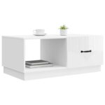 vidaXL Konferenčný stolík Biela s vysokým leskom 90 x 50 x 37 cm – Obrázok 3