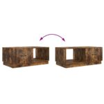 vidaXL Konferenčný stolík Dymový dub 90 x 50 x 37 cm Kompozitné drevo – Obrázok 10