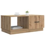 vidaXL Konferenčný stolík Dub artisan 90 x 50 x 37 cm Kompozitné drevo – Obrázok 3