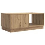 vidaXL Konferenčný stolík Dub artisan 90 x 50 x 37 cm Kompozitné drevo – Obrázok 7