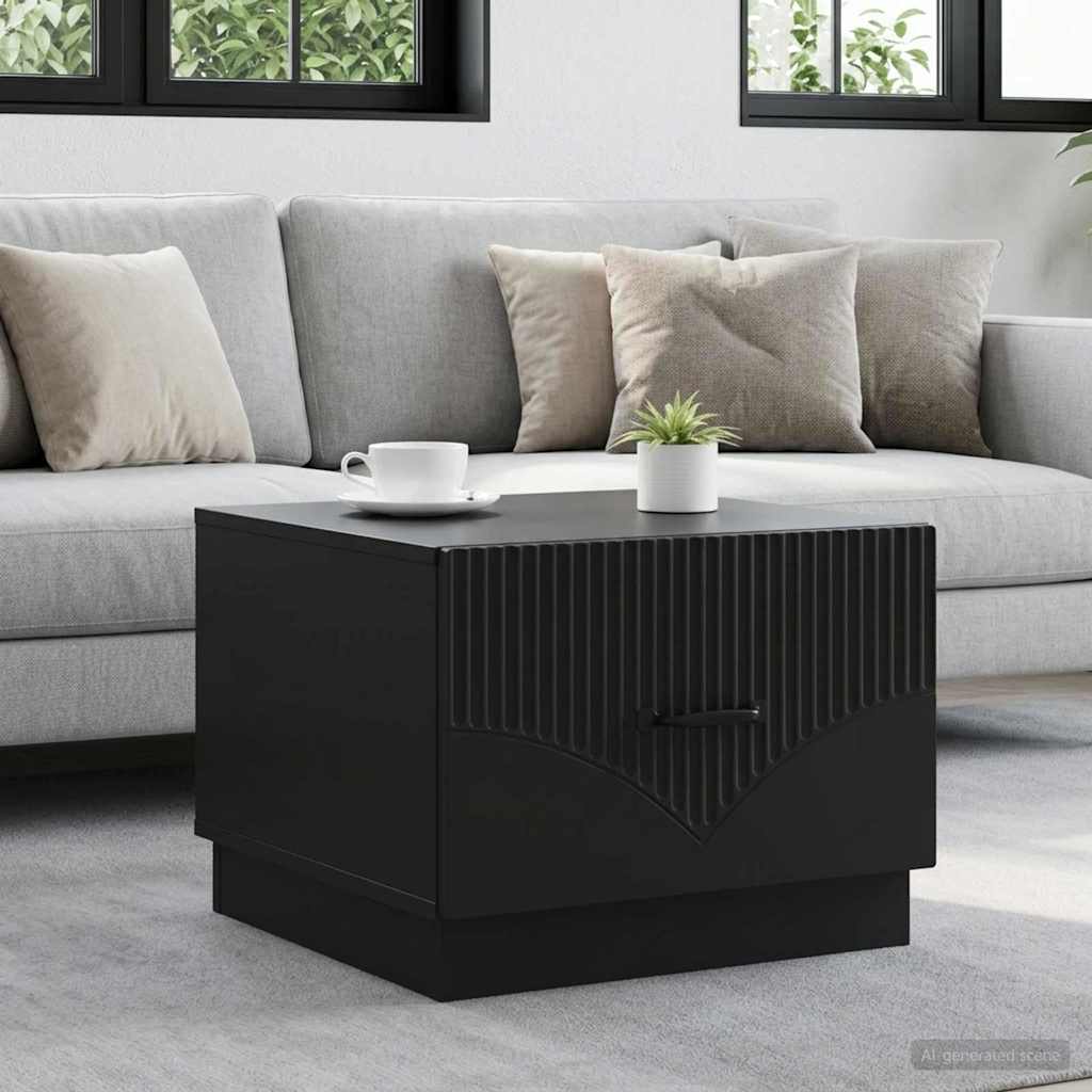 895426_1.jpg vidaXL Konferenčný stolík Čierna 49 x 50 x 37 cm Kompozitné drevo – Obrázok 1