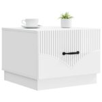 vidaXL Konferenčný stolík Biela s vysokým leskom 49 x 50 x 37 cm – Obrázok 3