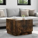 vidaXL Konferenčný stolík Dymový dub 49 x 50 x 37 cm Kompozitné drevo – Obrázok 10