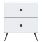 vidaXL Nočný stolík Biela 43 x 34,5 x 47,5 cm Kompozitné drevo – Obrázok 4