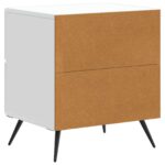 vidaXL Nočný stolík Biela 43 x 34,5 x 47,5 cm Kompozitné drevo – Obrázok 6