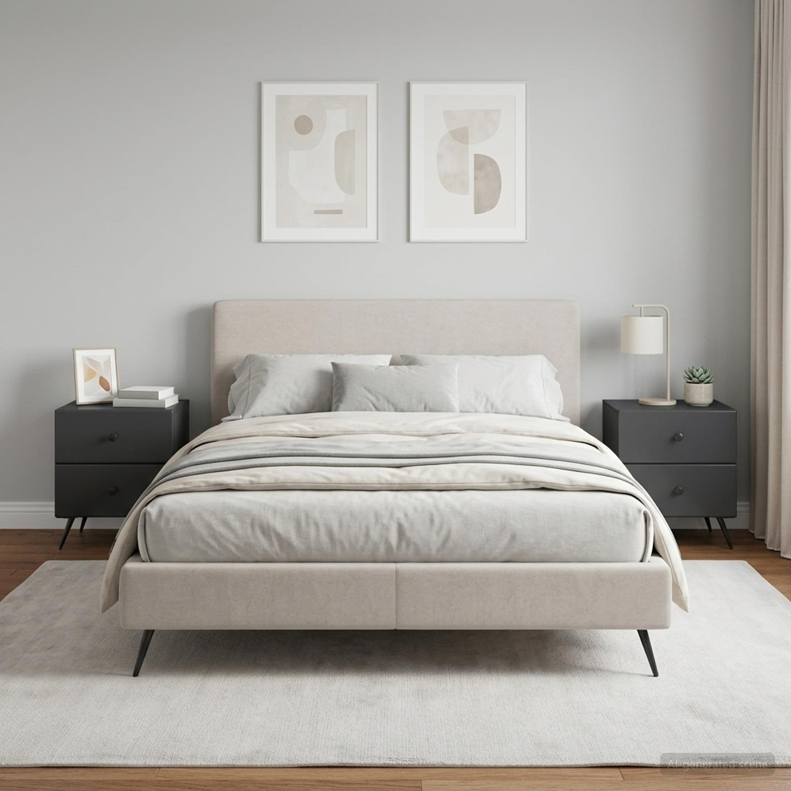 895448_1.jpg vidaXL Nočný stolík 2 pcs Čierna 43 x 34,5 x 47,5 cm Kompozitné drevo – Obrázok 1