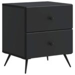 vidaXL Nočný stolík 2 pcs Čierna 43 x 34,5 x 47,5 cm Kompozitné drevo – Obrázok 3