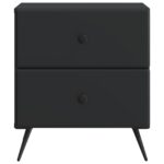 vidaXL Nočný stolík 2 pcs Čierna 43 x 34,5 x 47,5 cm Kompozitné drevo – Obrázok 5