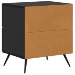 vidaXL Nočný stolík 2 pcs Čierna 43 x 34,5 x 47,5 cm Kompozitné drevo – Obrázok 7