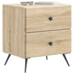 vidaXL Nočný stolík Dub sonoma 43 x 34,5 x 47,5 cm Kompozitné drevo – Obrázok 2