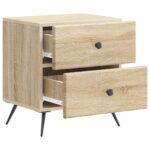 vidaXL Nočný stolík Dub sonoma 43 x 34,5 x 47,5 cm Kompozitné drevo – Obrázok 3