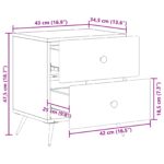 vidaXL Nočný stolík 2 pcs Betónovo sivá 43 x 34,5 x 47,5 cm – Obrázok 10
