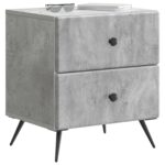 vidaXL Nočný stolík 2 pcs Betónovo sivá 43 x 34,5 x 47,5 cm – Obrázok 2