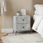 vidaXL Nočný stolík 2 pcs Betónovo sivá 43 x 34,5 x 47,5 cm – Obrázok 4