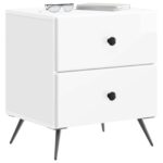 vidaXL Nočný stolík Biela s vysokým leskom 43 x 34,5 x 47,5 cm – Obrázok 2