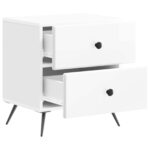 vidaXL Nočný stolík Biela s vysokým leskom 43 x 34,5 x 47,5 cm – Obrázok 3