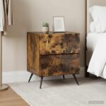 vidaXL Nočný stolík so zásuvkou 2 pcs Dymový dub 43 x 34,5 x 47,5 cm – Obrázok 11