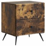 vidaXL Nočný stolík so zásuvkou 2 pcs Dymový dub 43 x 34,5 x 47,5 cm – Obrázok 3