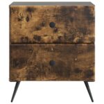 vidaXL Nočný stolík so zásuvkou 2 pcs Dymový dub 43 x 34,5 x 47,5 cm – Obrázok 5