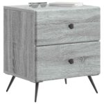 vidaXL Nočný stolík so zásuvkou 2 pcs Sivá sonoma 43 x 34,5 x 47,5 cm – Obrázok 2
