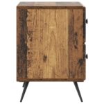 vidaXL Nočný stolík so zásuvkou 2 pcs Staré drevo 43 x 34,5 x 47,5 cm – Obrázok 6