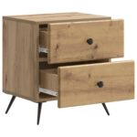 vidaXL Nočný stolík Dub artisan 43 x 34,5 x 47,5 cm Kompozitné drevo – Obrázok 3