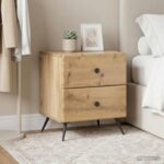 vidaXL Nočný stolík so zásuvkou 2 pcs Dub artisan 43 x 34,5 x 47,5 cm – Obrázok 13