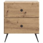 vidaXL Nočný stolík so zásuvkou 2 pcs Dub artisan 43 x 34,5 x 47,5 cm – Obrázok 5