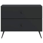 vidaXL Nočný stolík Čierna 62 x 34,5 x 47,5 cm Kompozitné drevo – Obrázok 4