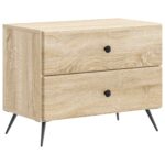 vidaXL Nočný stolík Dub sonoma 62 x 34,5 x 47,5 cm Kompozitné drevo