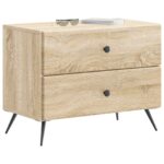 vidaXL Nočný stolík Dub sonoma 62 x 34,5 x 47,5 cm Kompozitné drevo – Obrázok 2