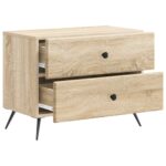 vidaXL Nočný stolík Dub sonoma 62 x 34,5 x 47,5 cm Kompozitné drevo – Obrázok 3