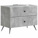 vidaXL Nočný stolík Betónovo sivá 62 x 34,5 x 47,5 cm Kompozitné drevo – Obrázok 2