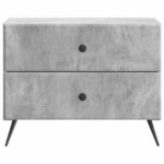 vidaXL Nočný stolík Betónovo sivá 62 x 34,5 x 47,5 cm Kompozitné drevo – Obrázok 4