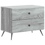 vidaXL Nočný stolík Sivá sonoma 62 x 34,5 x 47,5 cm Kompozitné drevo