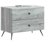 vidaXL Nočný stolík Sivá sonoma 62 x 34,5 x 47,5 cm Kompozitné drevo – Obrázok 2