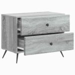 vidaXL Nočný stolík Sivá sonoma 62 x 34,5 x 47,5 cm Kompozitné drevo – Obrázok 3