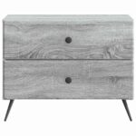 vidaXL Nočný stolík Sivá sonoma 62 x 34,5 x 47,5 cm Kompozitné drevo – Obrázok 4