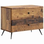 vidaXL Nočný stolík Staré drevo 62 x 34,5 x 47,5 cm Kompozitné drevo